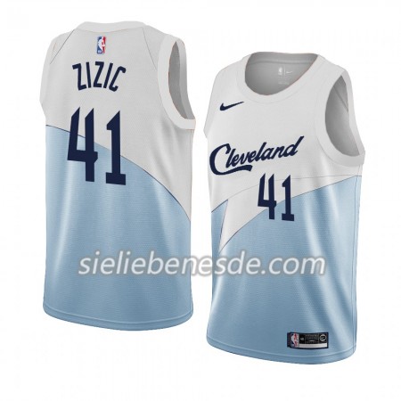 Herren NBA Cleveland Cavaliers Trikot Ante Zizic 41 2018-19 Nike Blau Weiß Swingman